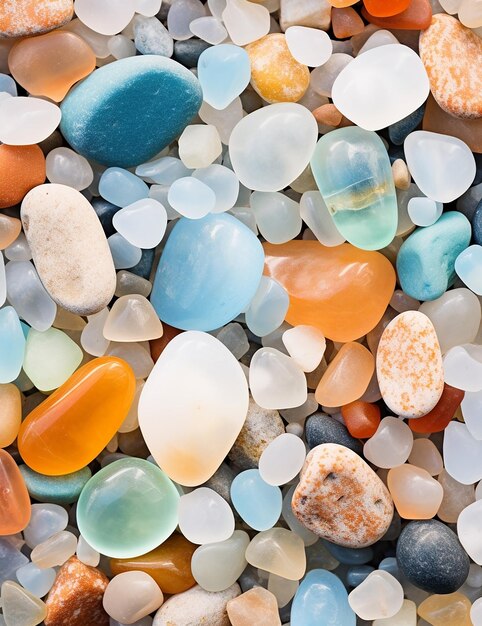 Foto ganjamama_bright_and_airy_photograph_of_piles_of_beach_glass