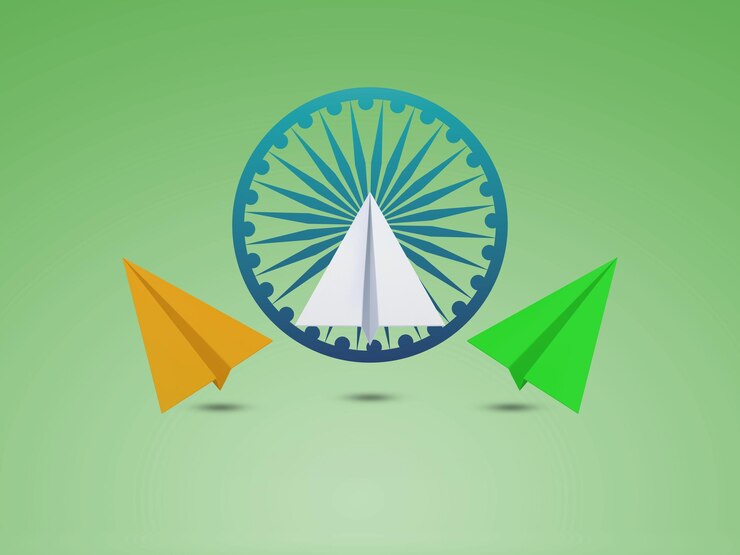 Gantantra diwas día de la república india y celebración del día de la república abstracción