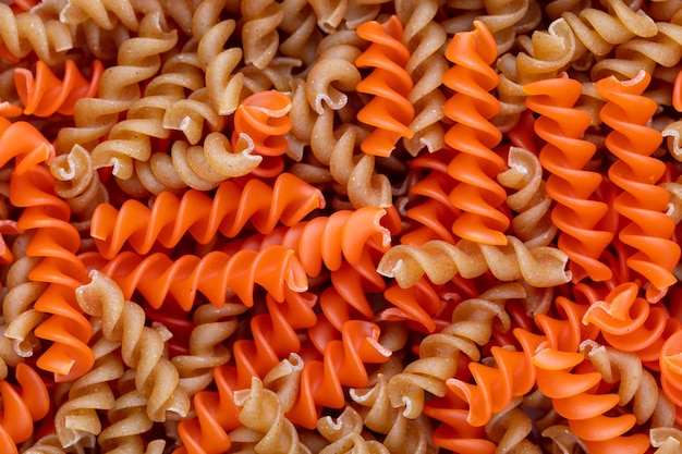 Ganze Linsen Fusilli Pasta Hintergrund