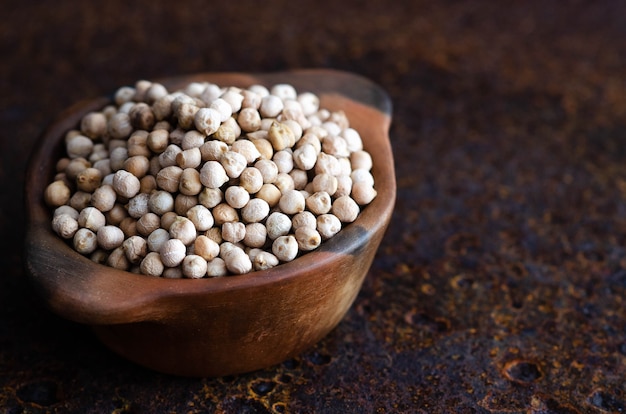 Garbanzos en un bol