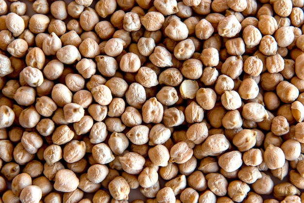 Garbanzos, fondo de textura de alimentos saludables.