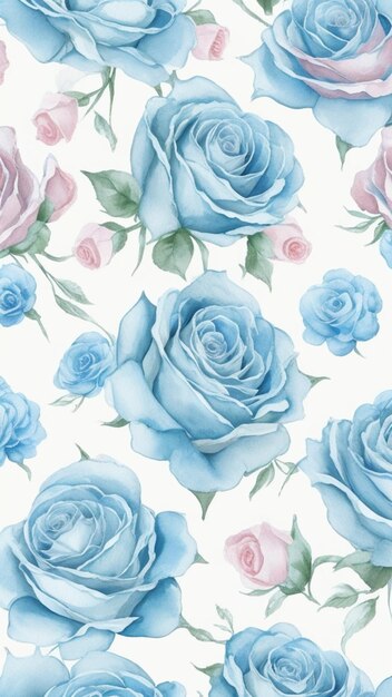 Garden of Roses Baby Blue und Baby Pink Beauty