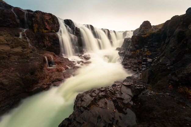 Garganta de Kolugljúfur no norte da Islândia.