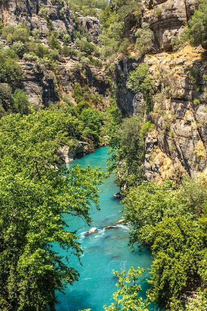 Garganta del río Koprucay en el Parque Nacional Koprulu en Turquía en Antalya, Manavgat.