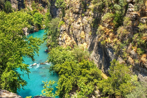 Garganta del río Koprucay en el Parque Nacional Koprulu en Turquía en Antalya, Manavgat.