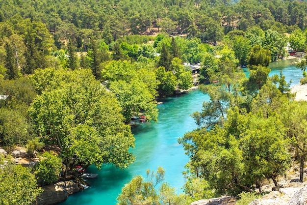 Garganta del río Koprucay en el Parque Nacional Koprulu en Turquía en Antalya Manavgat