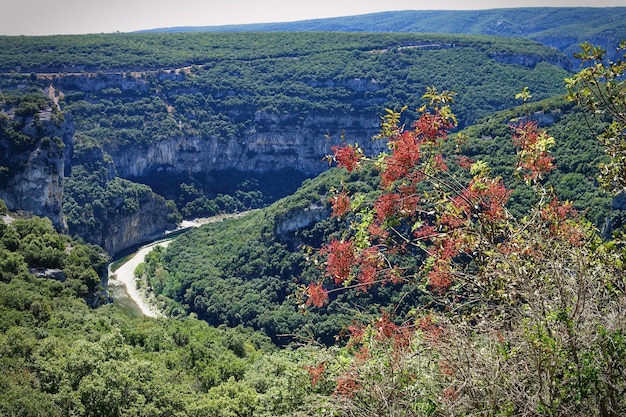 Foto las gargantas de ardeche al sur de francia