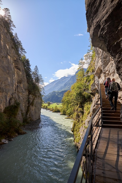 Gargantas del río Aare en Suiza