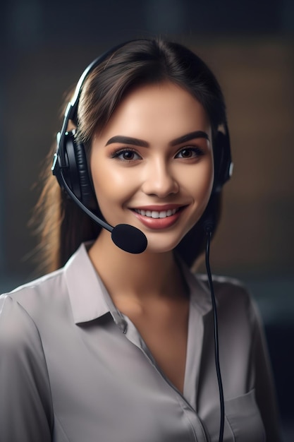 garota agente de call center