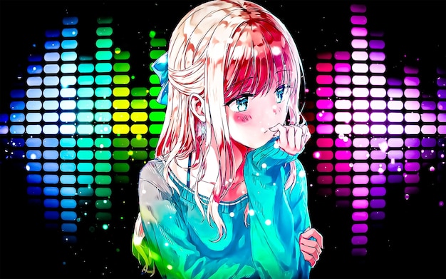garota de anime com miusc