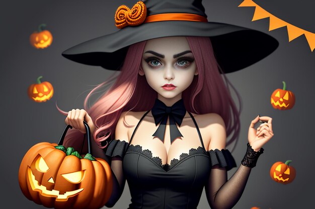 Fundo Imagem Fofa Para Papel De Parede De Halloween Do Anime