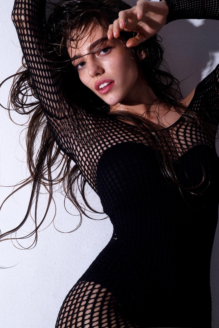 Foto garota sexy linda sensual jovem moda e beleza rosto feminino