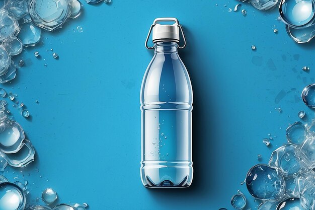 Foto garrafa de água todos os elementos e texturas são objetos individuais escala de ilustração vetorial para qualquer tamanho