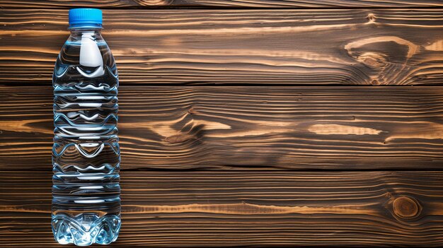 Garrafa de bebida transparente transparente e refrescante simbolizando hidratação e ecoconsciência