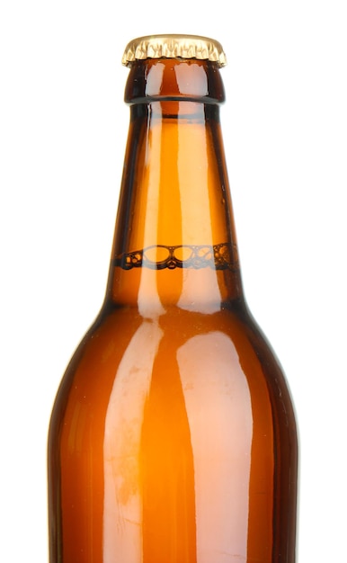 Garrafa de cerveja isolada em branco