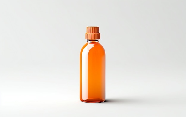 Foto garrafa de cola de rótulo transparente