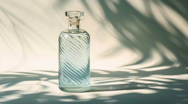 Garrafa de licor de vidro transparente