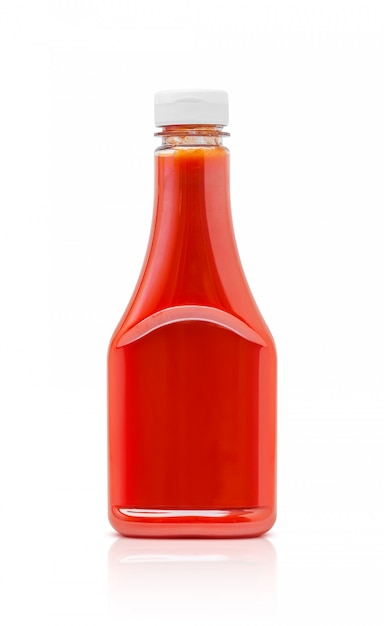 Foto garrafa de molho de tomate ketchup isolado