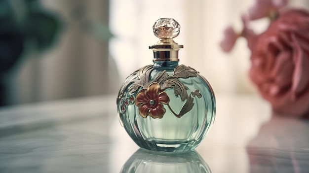 Garrafa de perfume em forma de maçã