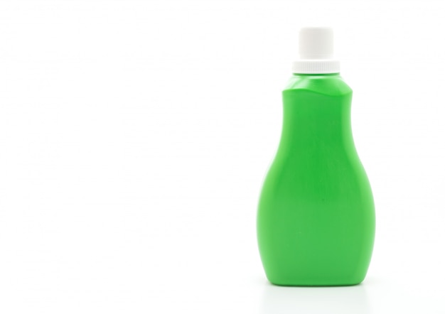 garrafa de plástico verde para detergente ou limpeza líquida de piso