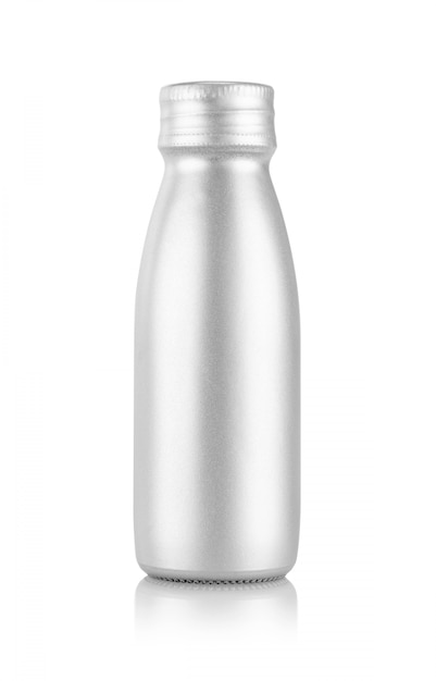 Garrafa de prata metálica para embalagem de bebidas