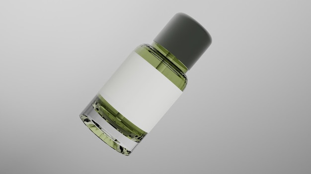 Garrafa de vidro de perfume com líquido