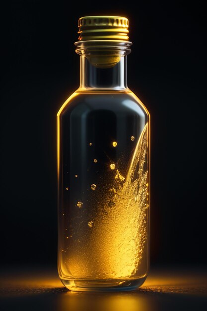 Garrafa de vidro para beber cartaz promocional de exibição de produto de fotografia de fundo de alta qualidade