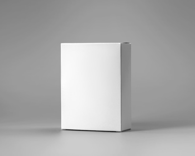 garrafa de vidro transparente com rótulo recipiente de perfume caixa de papelão branca para design