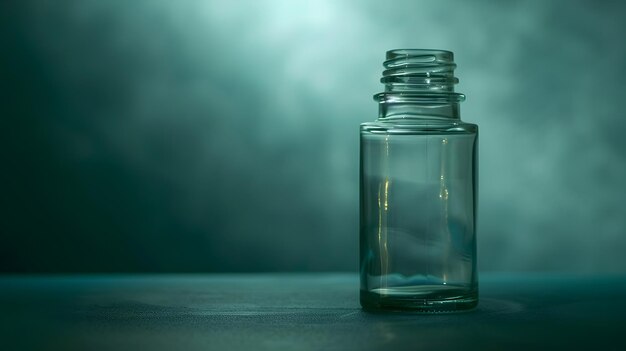 Foto garrafa de vidro vazia com tampa