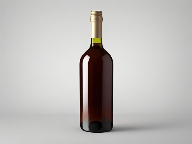 garrafa de vinho Imagem de fundo em branco IA generativa