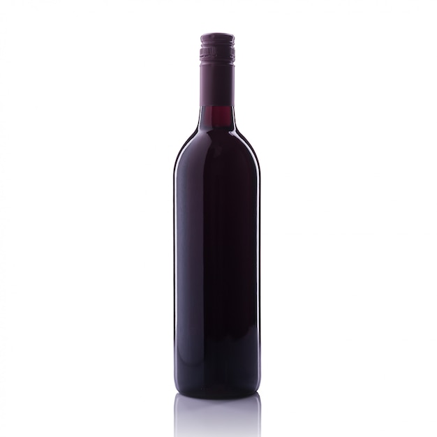 Garrafa de vinho tinto.