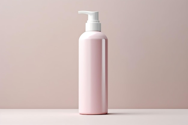 garrafa rosa cosmética realista branca pode pulverizador