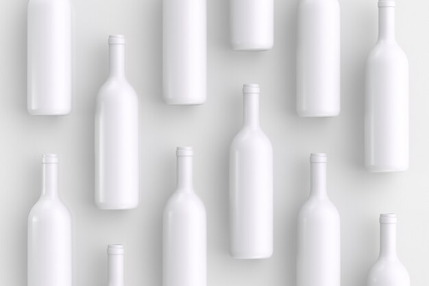 Foto garrafas de álcool branco. fundo decorativo de baixo contraste. tema álcool