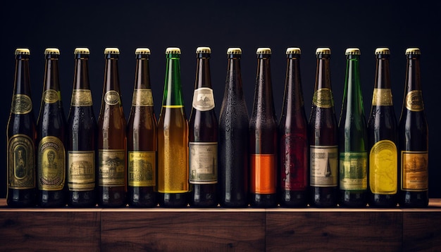 Foto garrafas de cerveja vinho