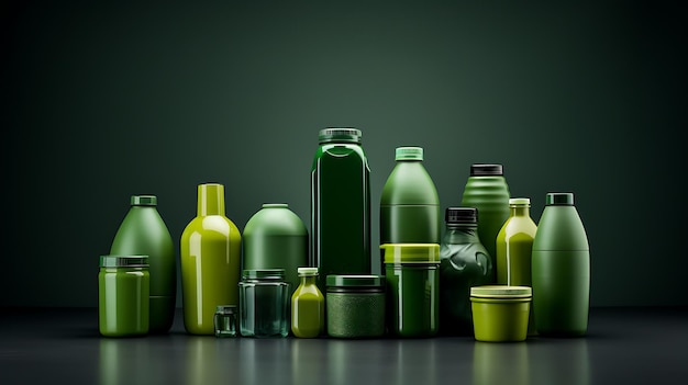 garrafas verdes vidro generativo ai