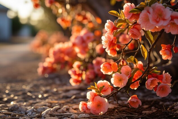 Garten mit Blumen