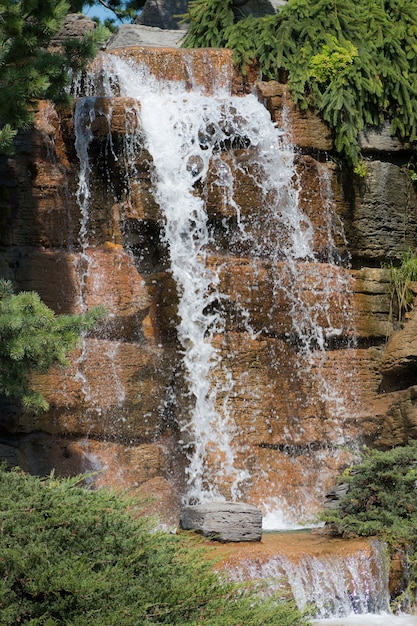 Foto garten wasserfall