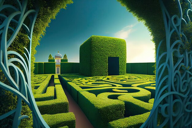 Foto gartenlabyrinth