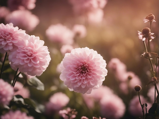 Gartenlandschaft mit Kirschblüten