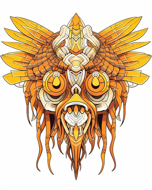 garuda monster image design amarelo para capa de caneca de camiseta