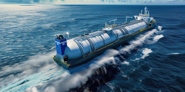 Gás Lh de energia limpa utilizado para transporte marítimo ecológico com crio-tanque composto.