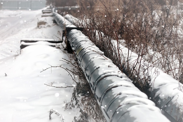 Gasleitung Transite Schnee Winter