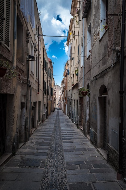 Gasse in der Stadt Sassari