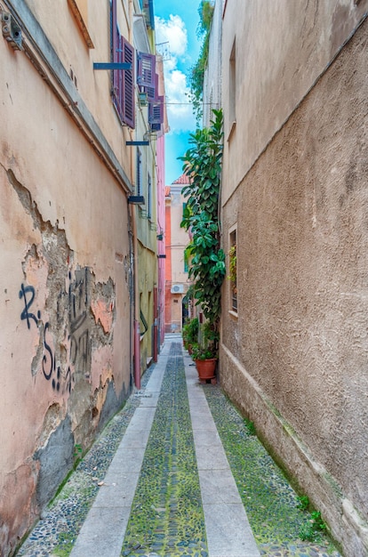 Foto gasse in der stadt sassari