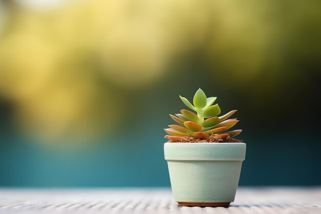 Foto gasteria de planta suculenta em vaso ou pequeno cacto com espaço de cópia jardinagem doméstica e planta minimalista