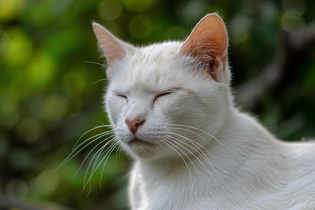 Gata albina fêmea Gerar Ai