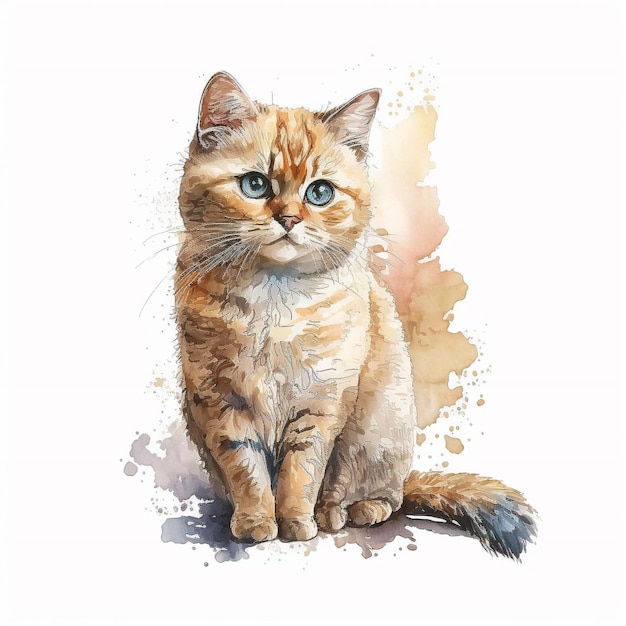 gatinho aquarela