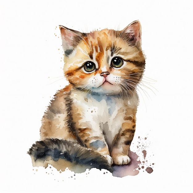 gatinho aquarela