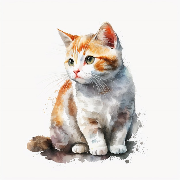 gatinho aquarela