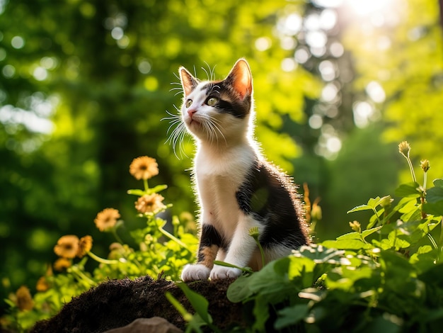 Gatinho Bobtail Japonês Sereno